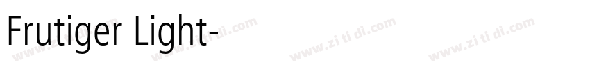 Frutiger Light字体转换
